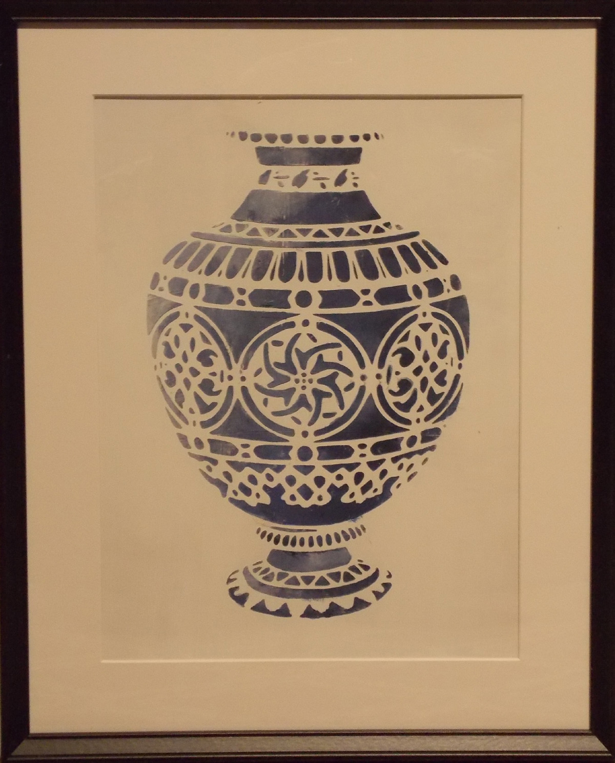 4.6.2022 - 2 kusy váz v modrotisku 3d (zarámované) Cena 1290 kč